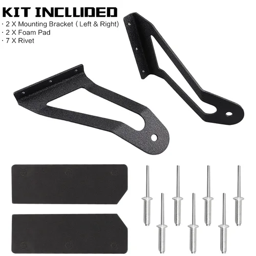 Imagen 2 del producto Gipchenoki XJ 1984 - 2001 instala soportes con tiras LED de 50 pulgadas Jeep Comanche MJ 1986 - 1992 techo de luz de barra todoterreno / soporte superior del parabrisas