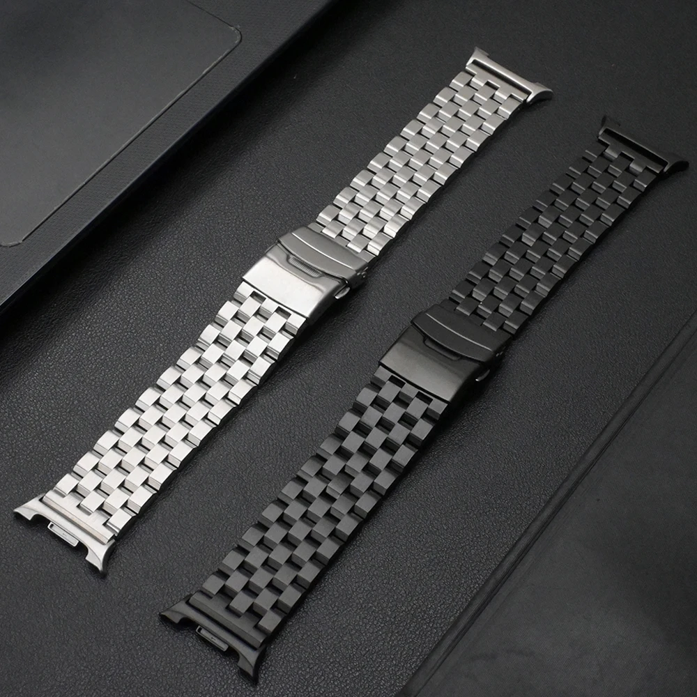 Stainless Steel Link WatchBand for Samsung Watch 8/8Classic No Gaps Strap Business Metal Band for Galaxy Ultra 47mm Men Bracelet