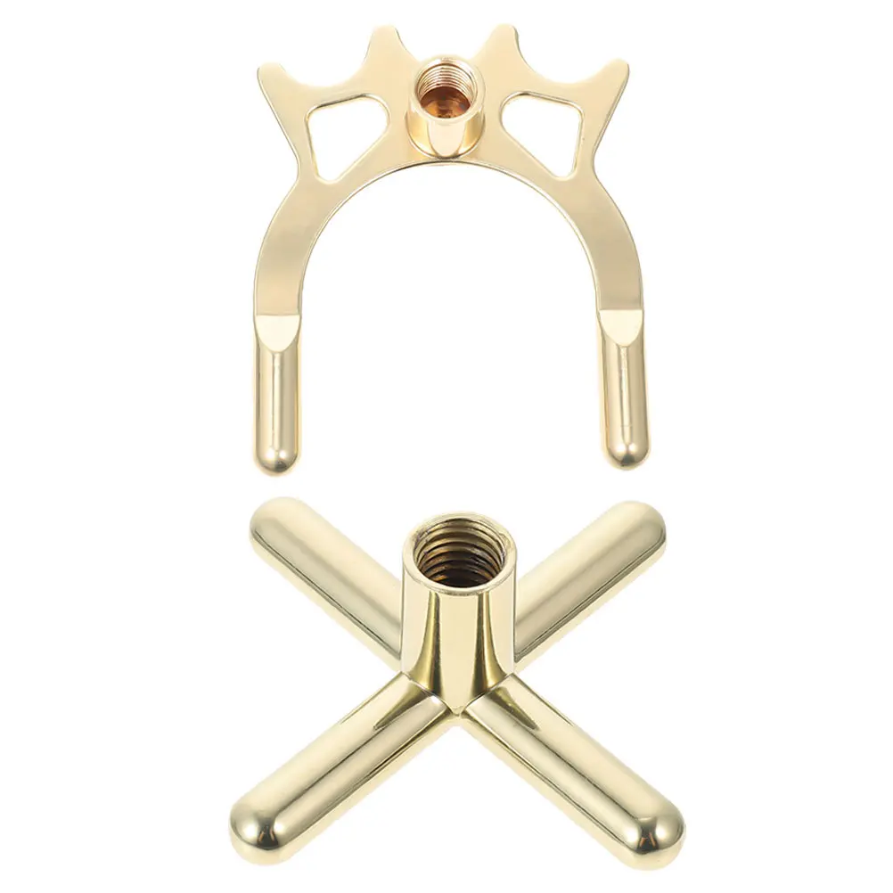 

2Pcs Pool Cue Bridge Metal Copper Cross Bridge Head Stable Pool Table Billiard Cue Rest Accessory Billiards Accessories
