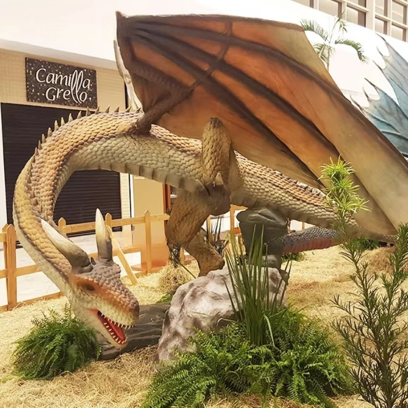 Shopping mall school waterproof dragon animation model interior design