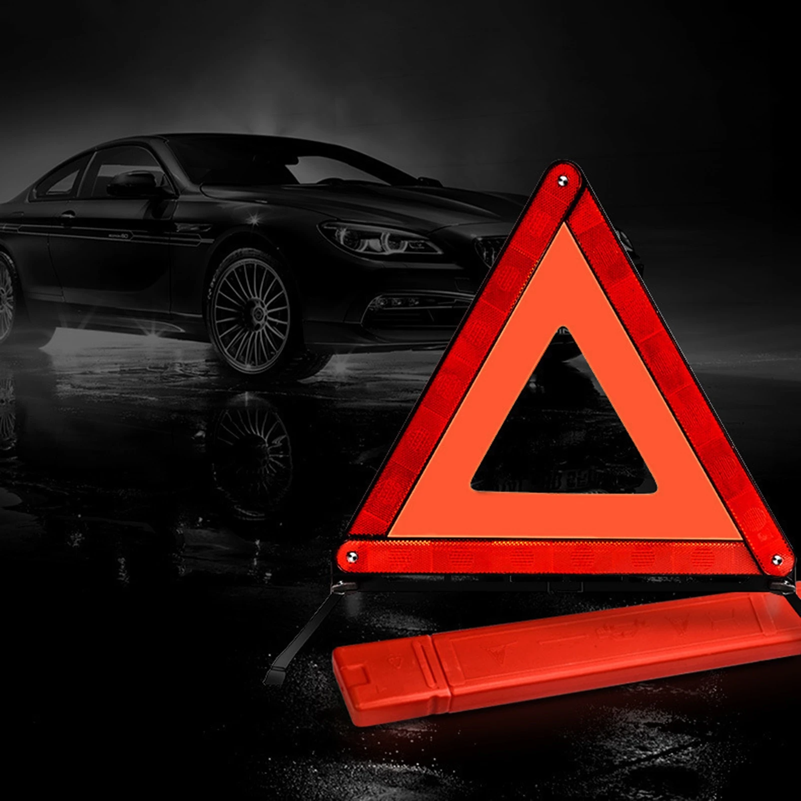 Roadside Emergency Warning Triangle High-Visibility Reflective Safety Sign for Car Breakdown Highway Parking Car Emergencies