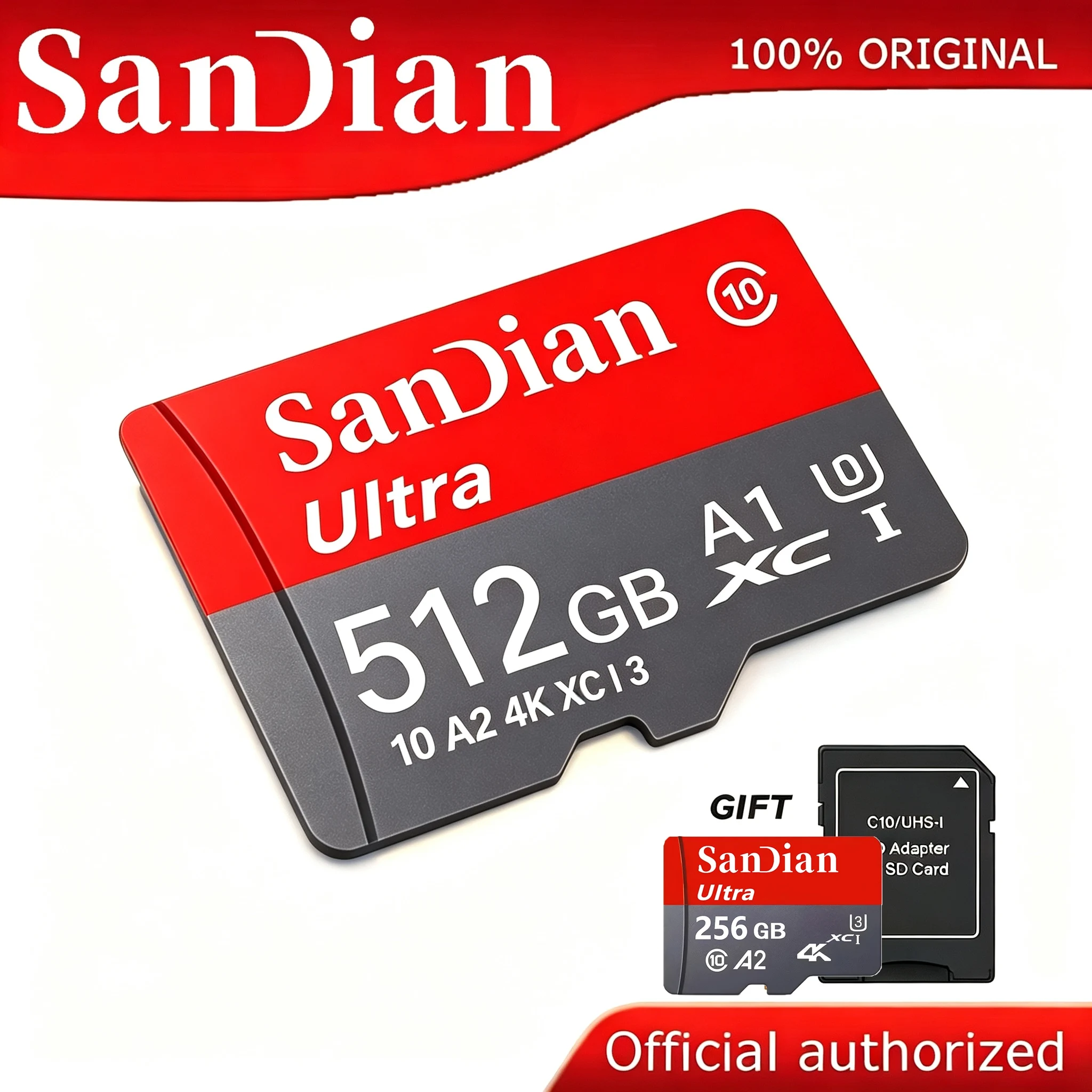 Tough Micro TF SD Card 256GB 128GB TF Cards 32GB SD Cards 64GB Memory Card C10 for Tablet/Speaker/Router/Mobile/Recorder/Toy