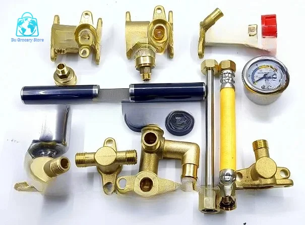 Double Cylinder Pump Parts Cylinder Block Spray Motor Repair Kit Type 18 Lawn Mower Consumables Pressure Regulating Valve