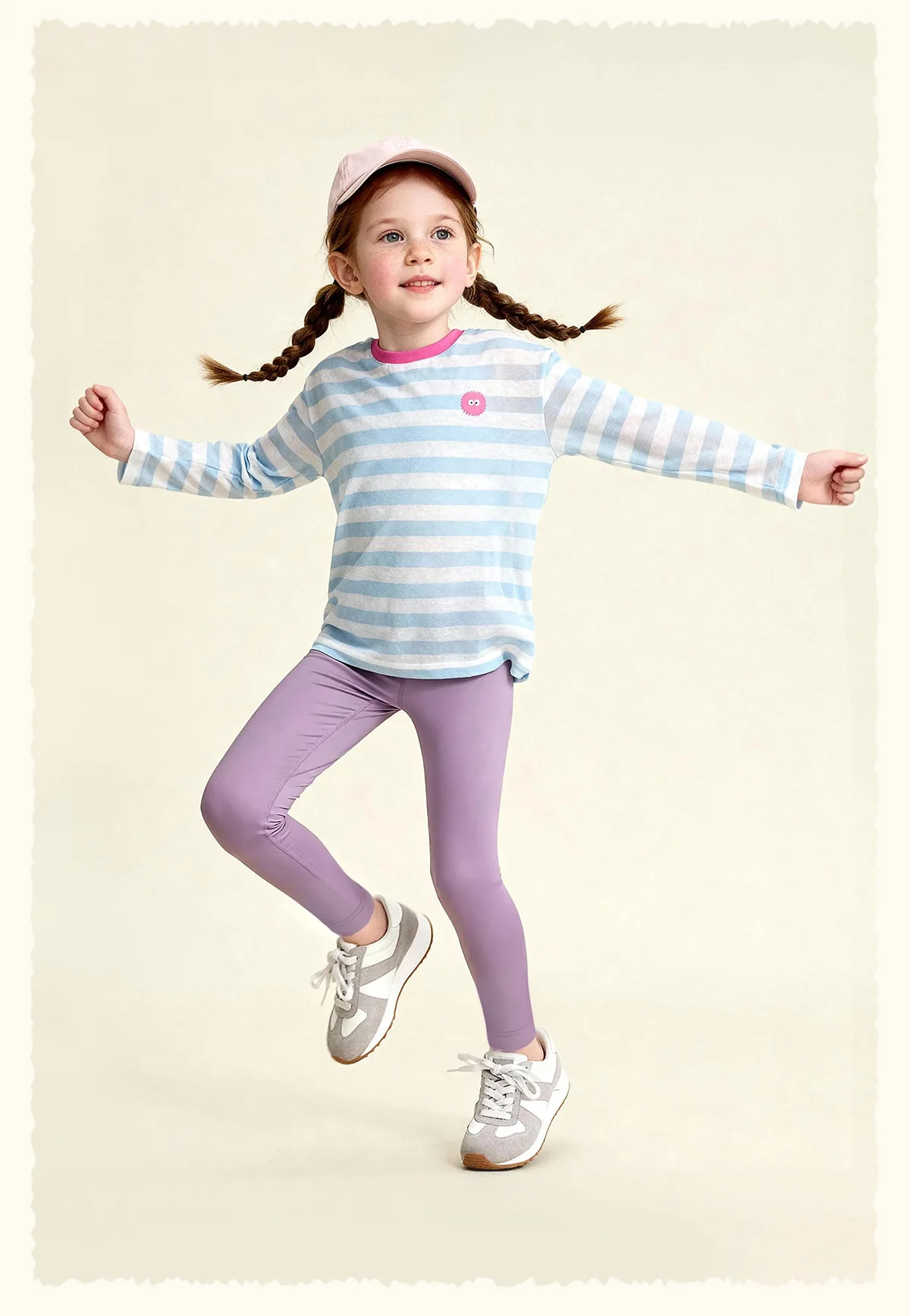 Amila 2026 Frühlings-Mädchenunterhose, hohe Elastizität, nicht verformbar, vielseitige Yogahose, Kinderbekleidung, Hose – Detail 13