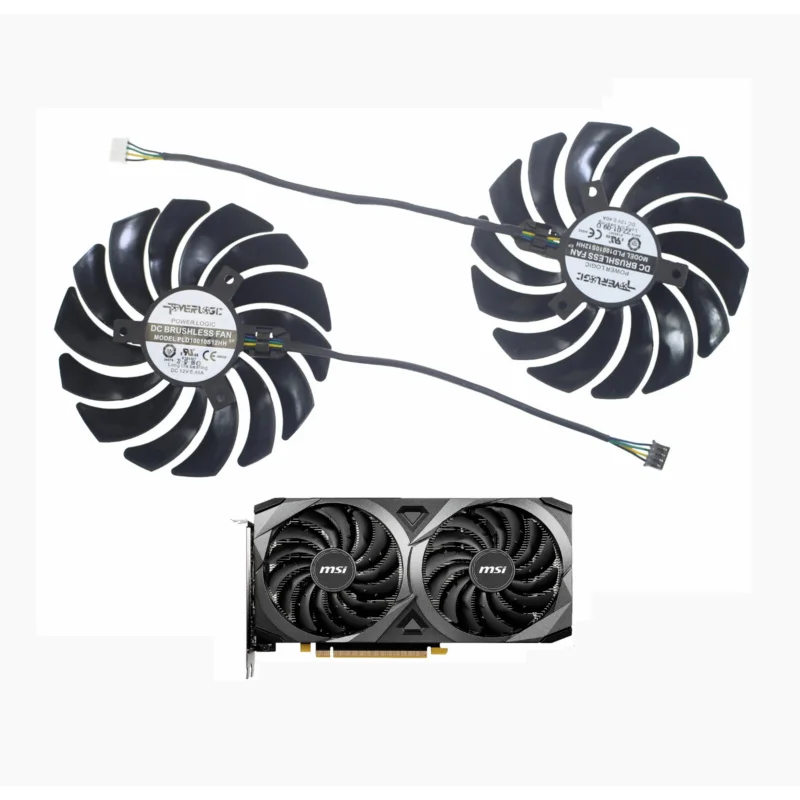 PLD10010S12HH Video card fan for MSI Gaming RTX 3050 3060 3060 Ti 3070 Ventus 2X