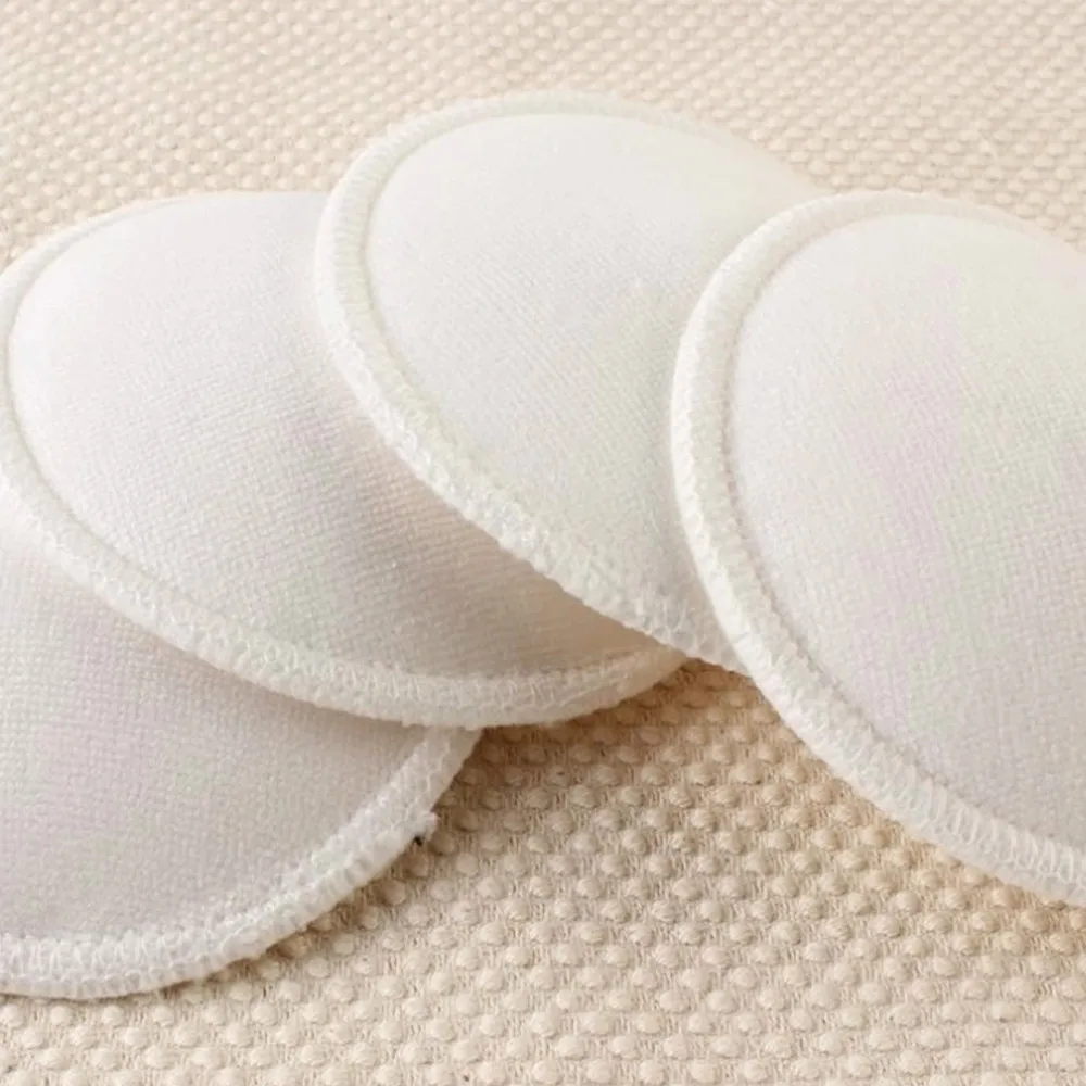 Bamboo Breast Pad Nursing Pads For Mum Washable Waterproof Feeding Pad Bamboo Reusable Breast Pads 4 Pcs New