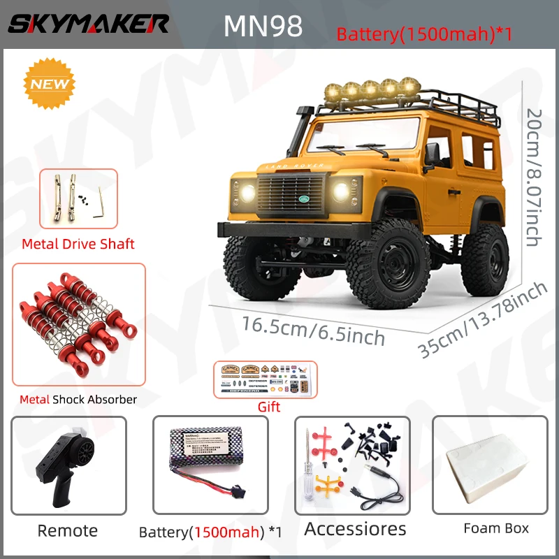 New MN99s MN98 1:12 MN Model RTR Version RC Car 2.4G 4WD RC Rock Crawler Defender Remote Control Car 1/12 RC Truck Cars Toys image 3