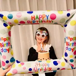 1PC   Photo Frame Aluminum Film Birthday Party Decoration Balloon