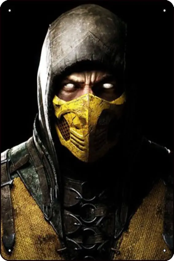 Mortal Kombat X Game Vintage Tin Sign Poster Wall Art Decor Public Sign Metal Tin Sign