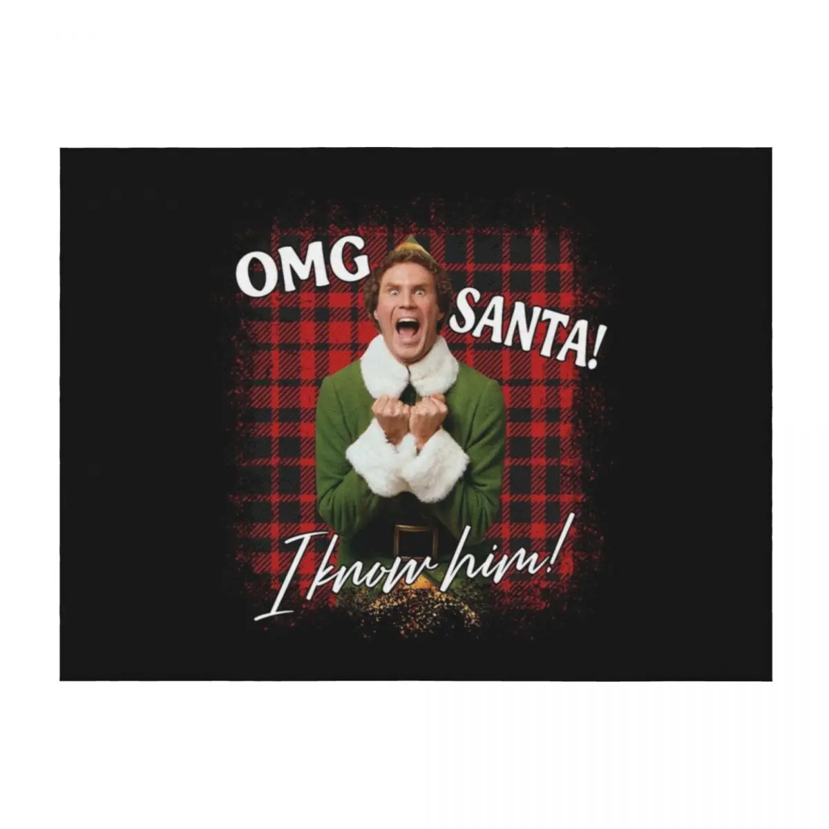 

OMG Santa! I know him! Throw Blanket For Baby Sofas Large Flannel Fabric Blankets
