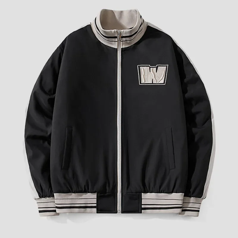 

Embroidery Pilot Baseball Jackets Men Hip-Hop Streetwear Varsity Bomber Jacket Women 2024 New Harajuku Loose Cotton Padded Coats