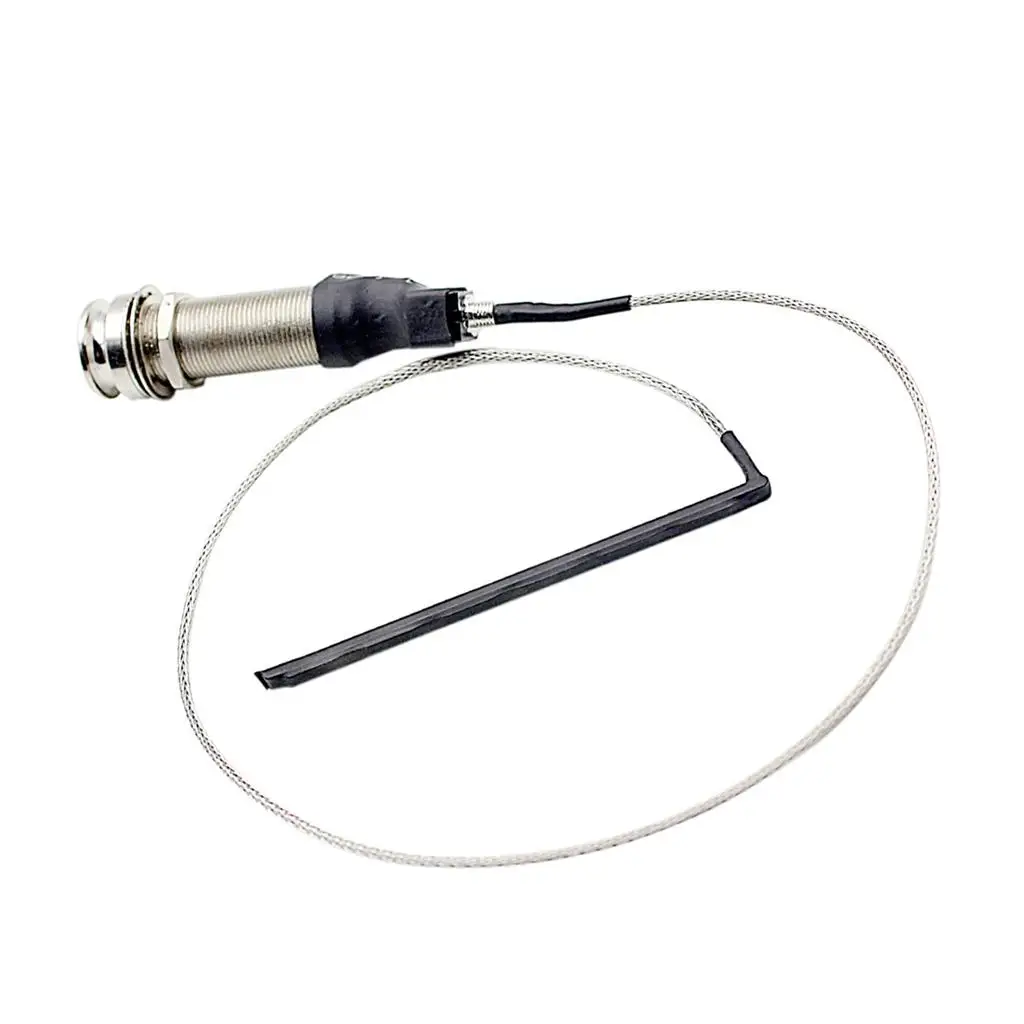 Universal Acoustic Guitar Pickup EQ Equalizer Piezo Metal Stick Sensor for Kalimba Guitar Soundhole Installation