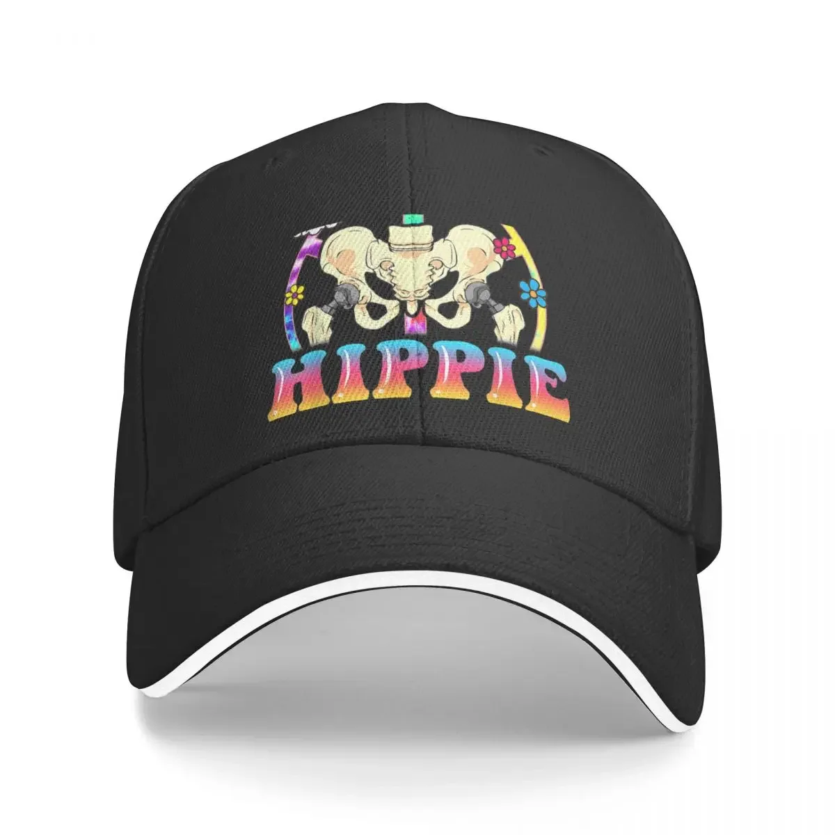 Hippie Hip Replacement Jointurgery Funny Recovery Fun Baseball Cap Golf Wear Snapback Cap Bobble Hat Man Women's