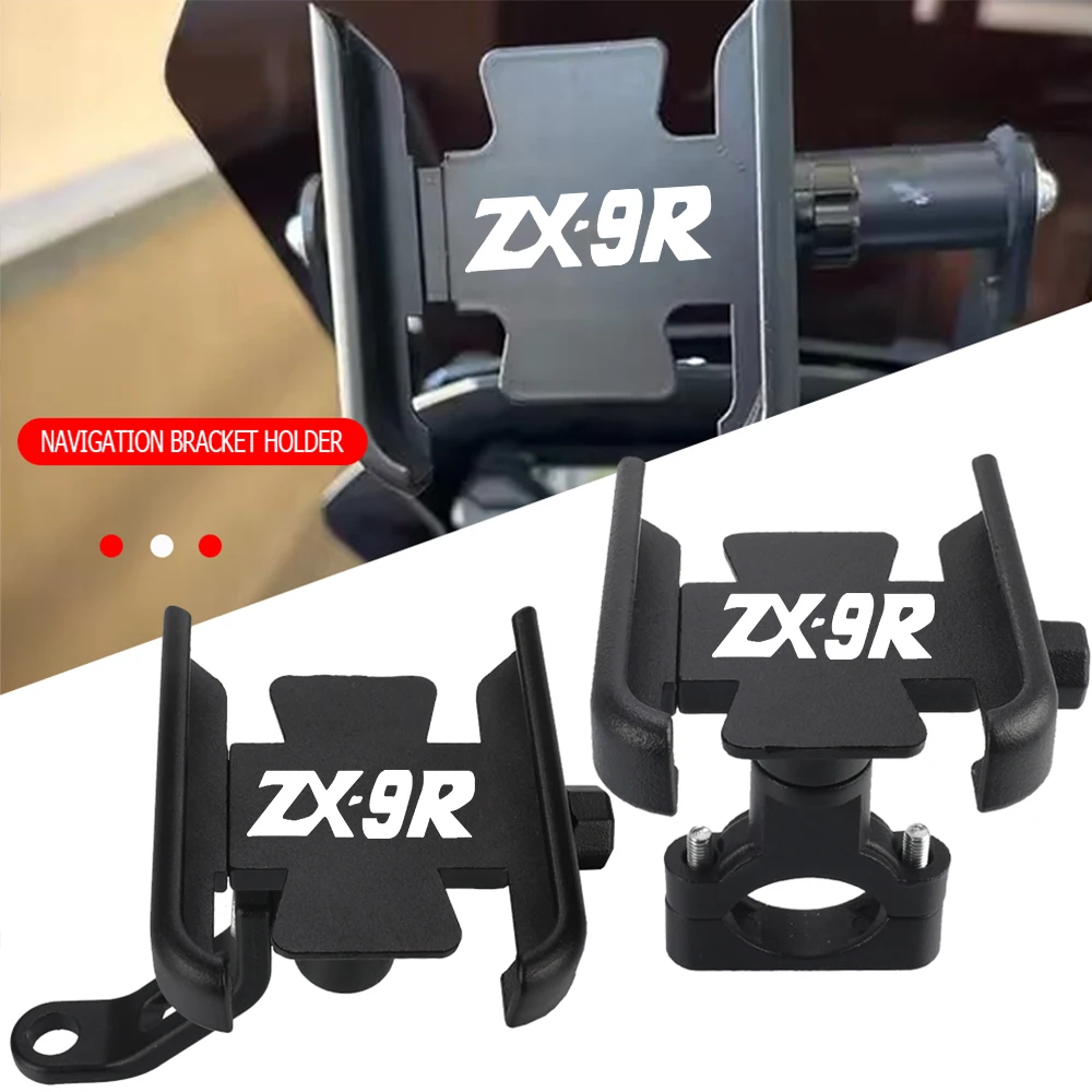 

For KAWASAKI ZX9R ZX 9R ZX-9R ZX9 R 1998-2003 2002 Motorcycle CNC Mobile Phone GPS Navigation Handlebar Bracket Support Mount