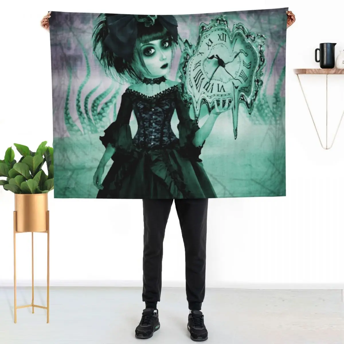 Time (Melting) Throw Blanket Decorative Beds Decorative Throw Cute Plaid For Baby Winter beds Multi-Purpose Blankets
