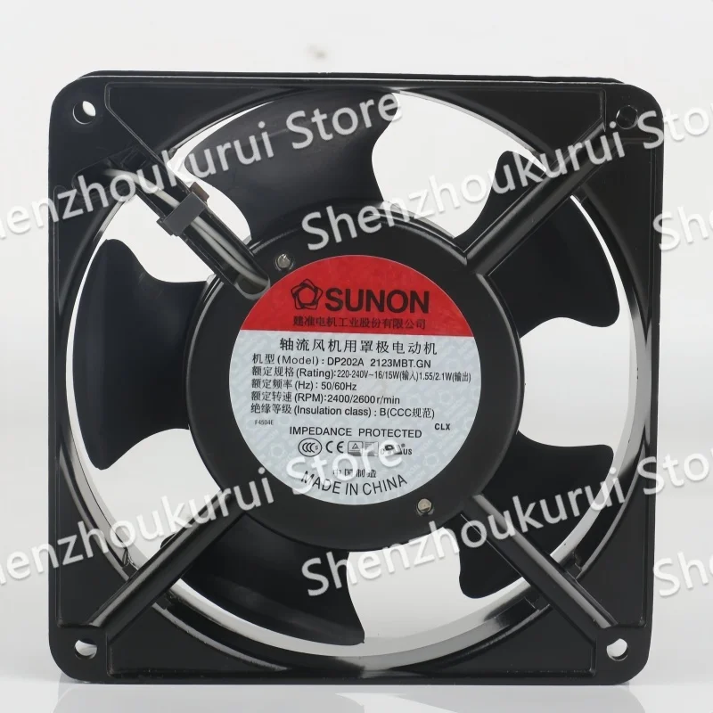 

Original SUNON 200V AC220-240V 16/15W 12038 120X120X38MM 12CM Industrial cabinet Aluminum frame DP202A 2123MBT.GN cooling fan