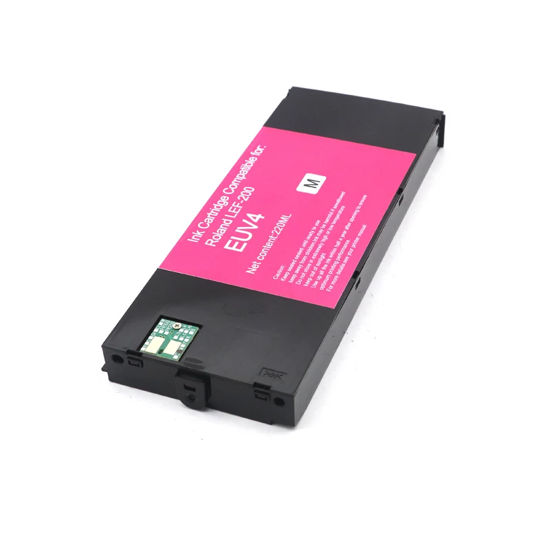 Imagem -04 - Tinta uv Eco-uv Euv Euv2 Euv3 Euv4 Euv5 Cartucho de Tinta uv para Roland Lef20 Lef10 Lef-12 Lef300 Lec-330 Lec-300 Lec540 Chip 220ml