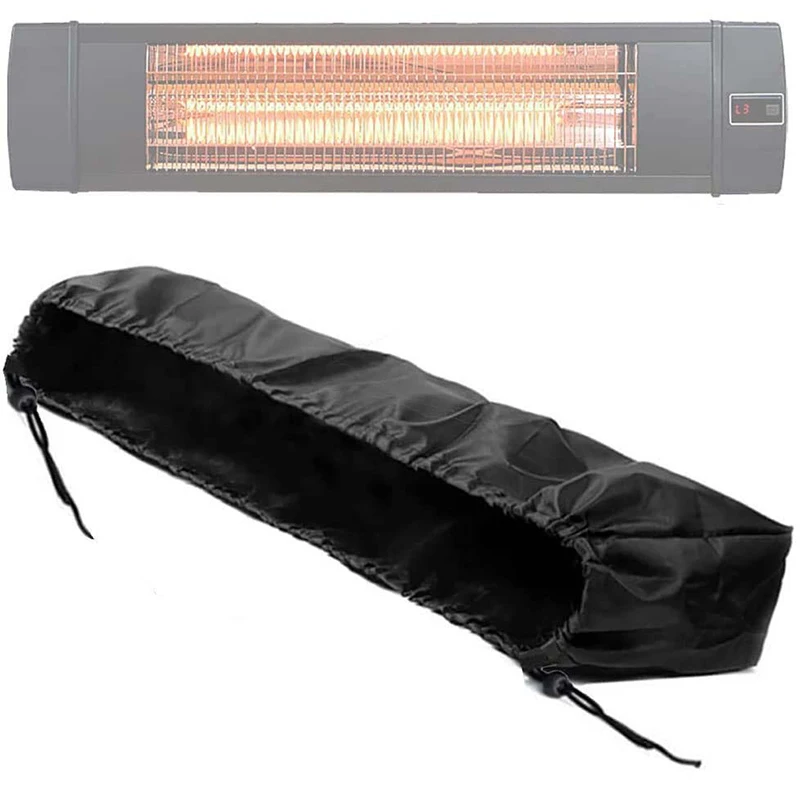 

New 420D Oxford Black Wall Mounted Patio Heater Cover Waterproof Infrared Heater Protector Patio Heater Cover with Drawstring