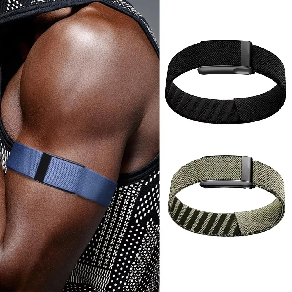 Nylon Bicep Bands for Whoop 5.0 Adjustable Elastic Tracker Strap Breathable Replacement Sports Wristband for Whoop 5.0 Fitness