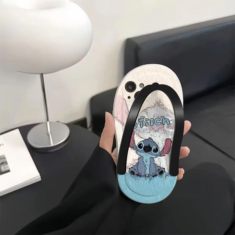 

Disney animation Stitch summer slippers iPhone16 15 14 13 12 11 pro max pius mobile phone case, birthday gift
