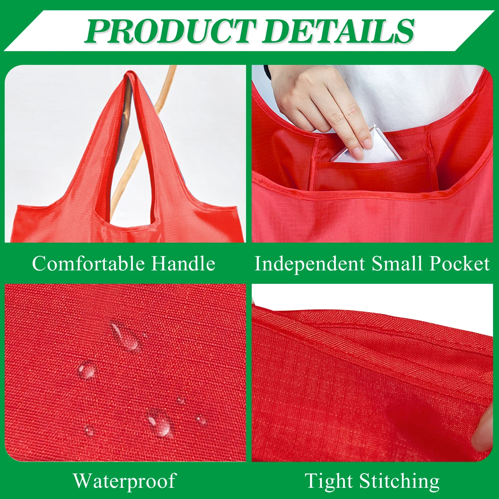 1 Pcs Multi Color Large Capacity Shopping Bag Foldable Shoulder Tote Bag Portable Vegetable Bag Solid Color Bag for Storage