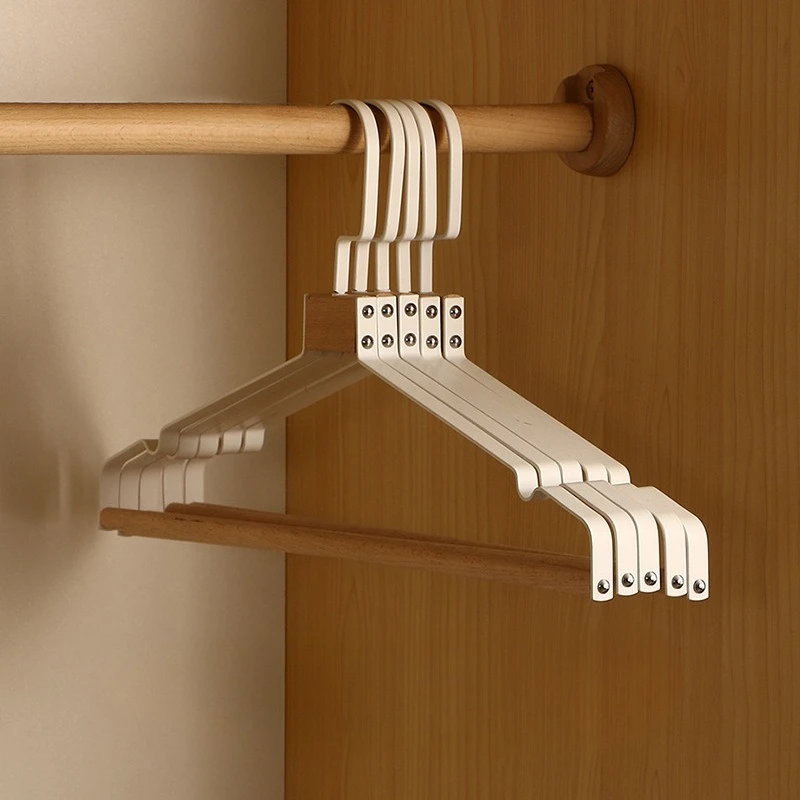 2/5Pcs Thickened Non Slip Clothes Hangers,High-Quality Suits Coats Hanger with Notch for Adults,White Stylish Skirts Organizers