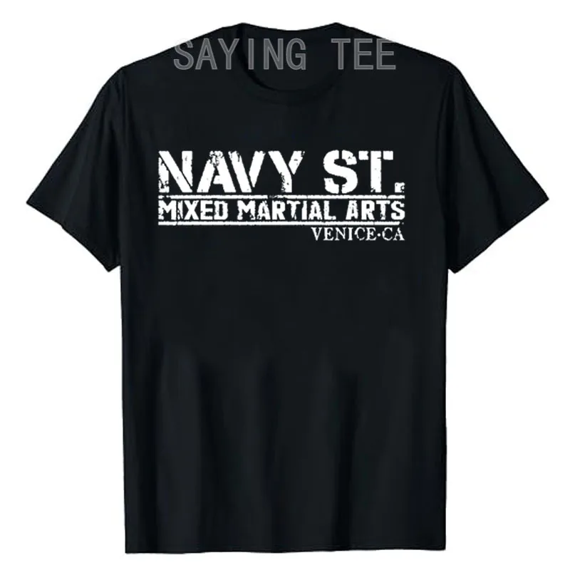 Navy Street Kingdom MMA Mixed Martial Arts Gift T-Shirt Letters Printed Saying Tee Tops Graphic Outfit Cool Short Sleeve Blouses