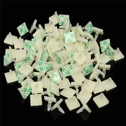 50/100pcs HC-5 Self Adhesive Mount Wire Tie Fixed Clip On PCB Spacer Standoff Locking Snap-In Fixed Clips Adhesive Cable Clamps