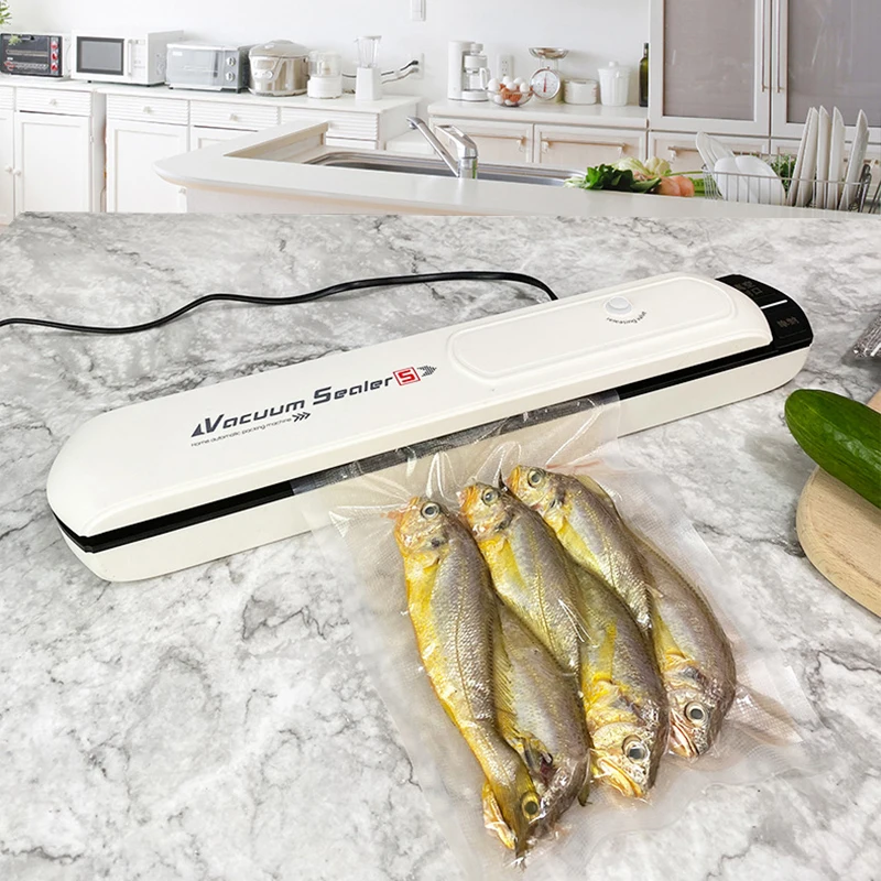 Thực Phẩm Hút Chân Không Niêm Phong Với 10Pcs Túi 30Cm Nhiệt Niêm Phong 45kPa Hút Thiết Bị Nhà Bếp Thermoforming Máy Đóng Gói Chân Không IDEACH