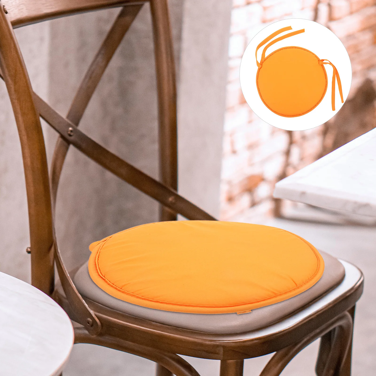 

1Pcs 30Cm Round Seat Cushion Orange Premium Polyester Sponge Chair Pad for Desk Stool Bed Restaurant Home Decor