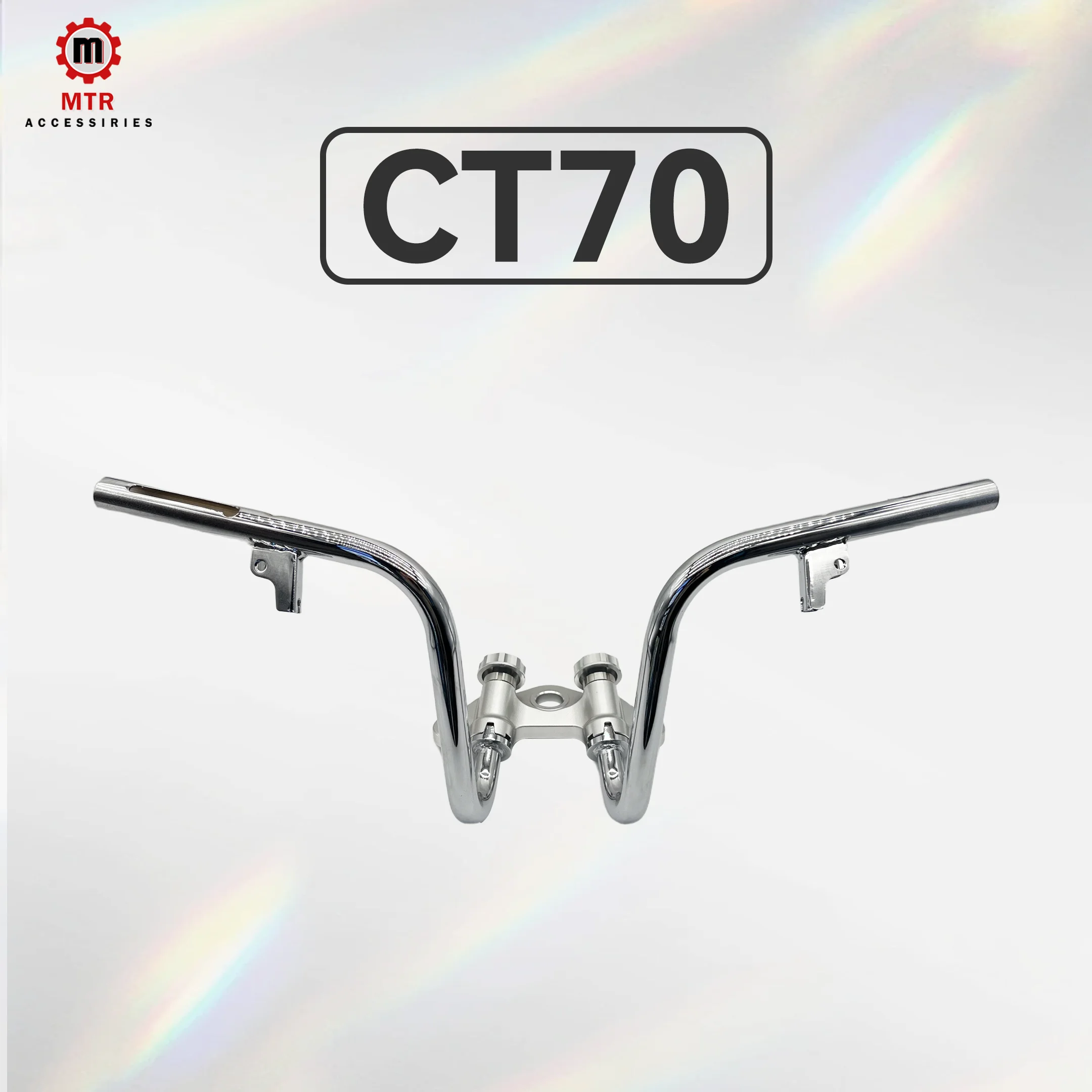 

DAX Handlebars CT70 Handle Grips Handlebars Clamp Sliver Black Motorcycles Parts for DAX CT70 1969-1970