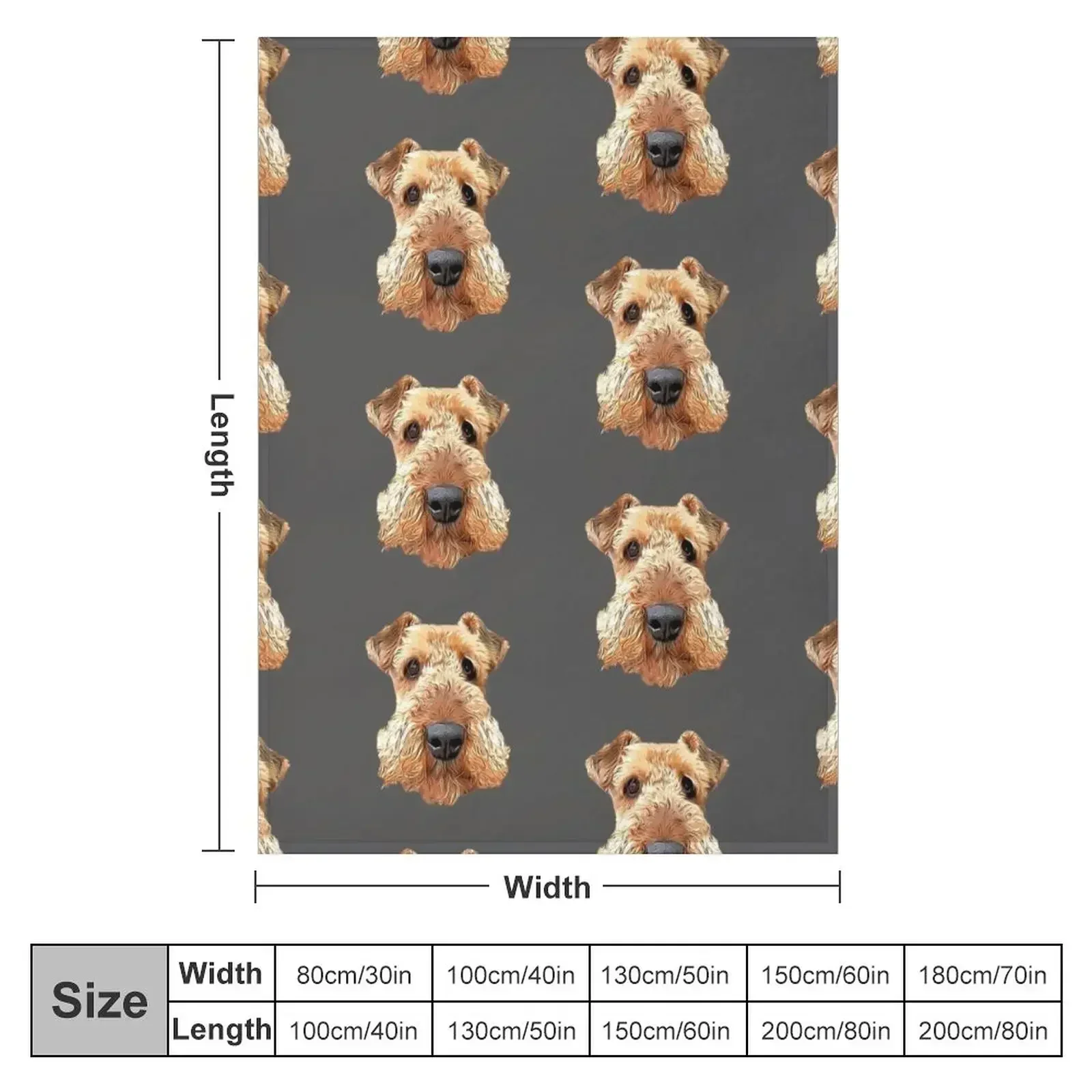 Airedale Terrier Throw Blanket couch cozy soft plush fuzzy picnic outdoor blanket