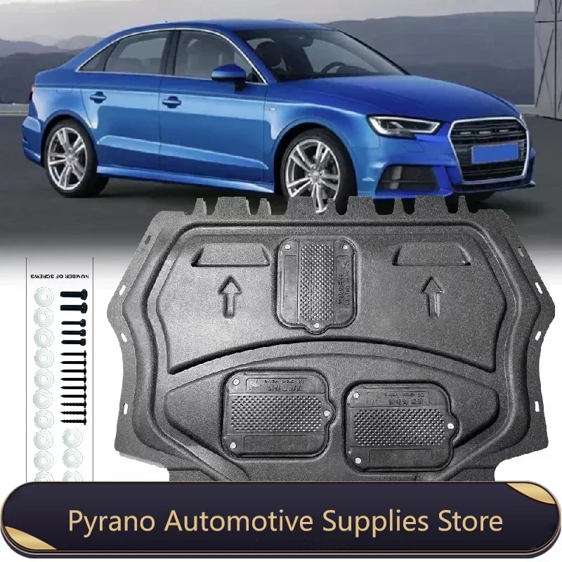 

For Audi A3 2015-2020 Under Engine Guard Board Splash Shield Mud Fender Plate Cover Black Car Mudflap Mudapron Mudguard