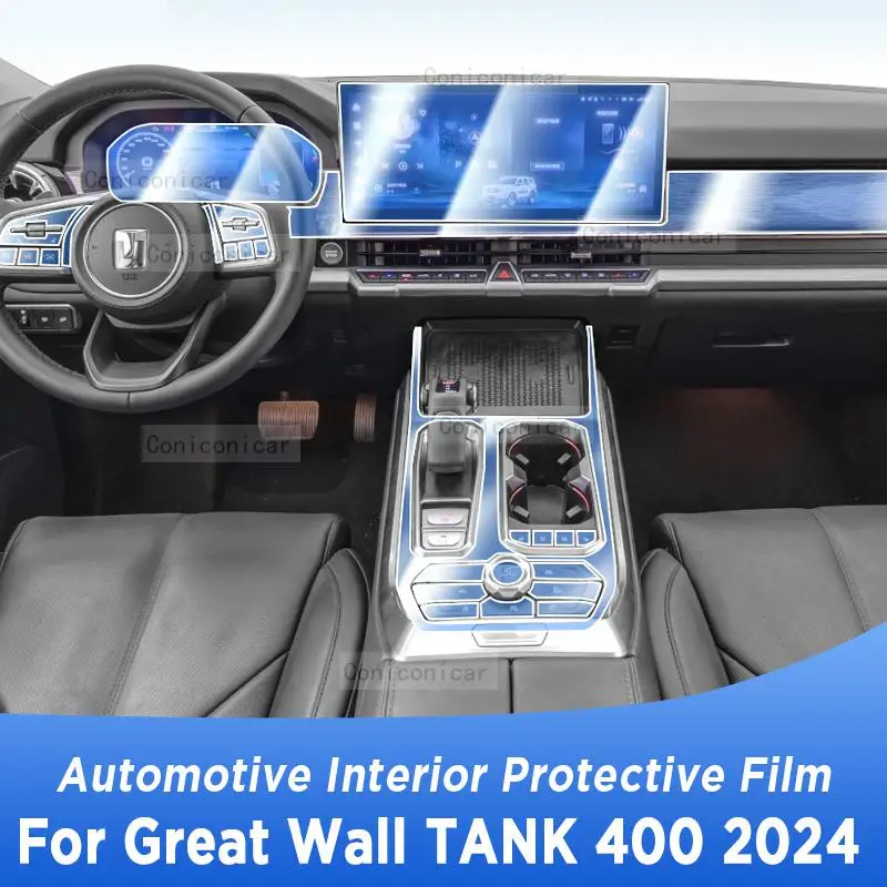 

For Great Wall TANK 400 2024 Gearbox Panel Navigation Automotive Interior Protective Film Anti-Scratch Sticker Accessories