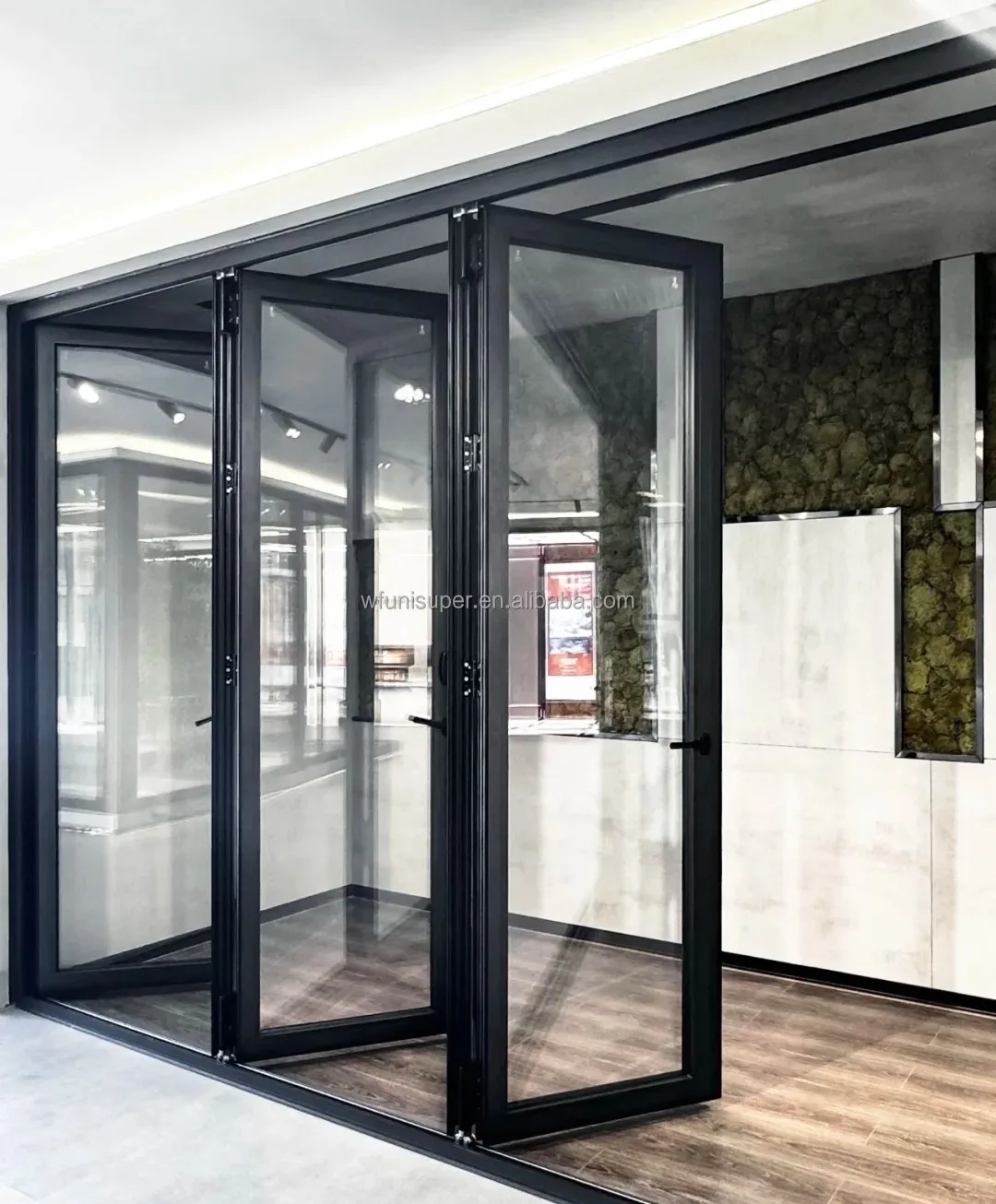 

Custom Top Quality Aluminum Folding Door Heavy Folding Door For Shop And Living Room Partition