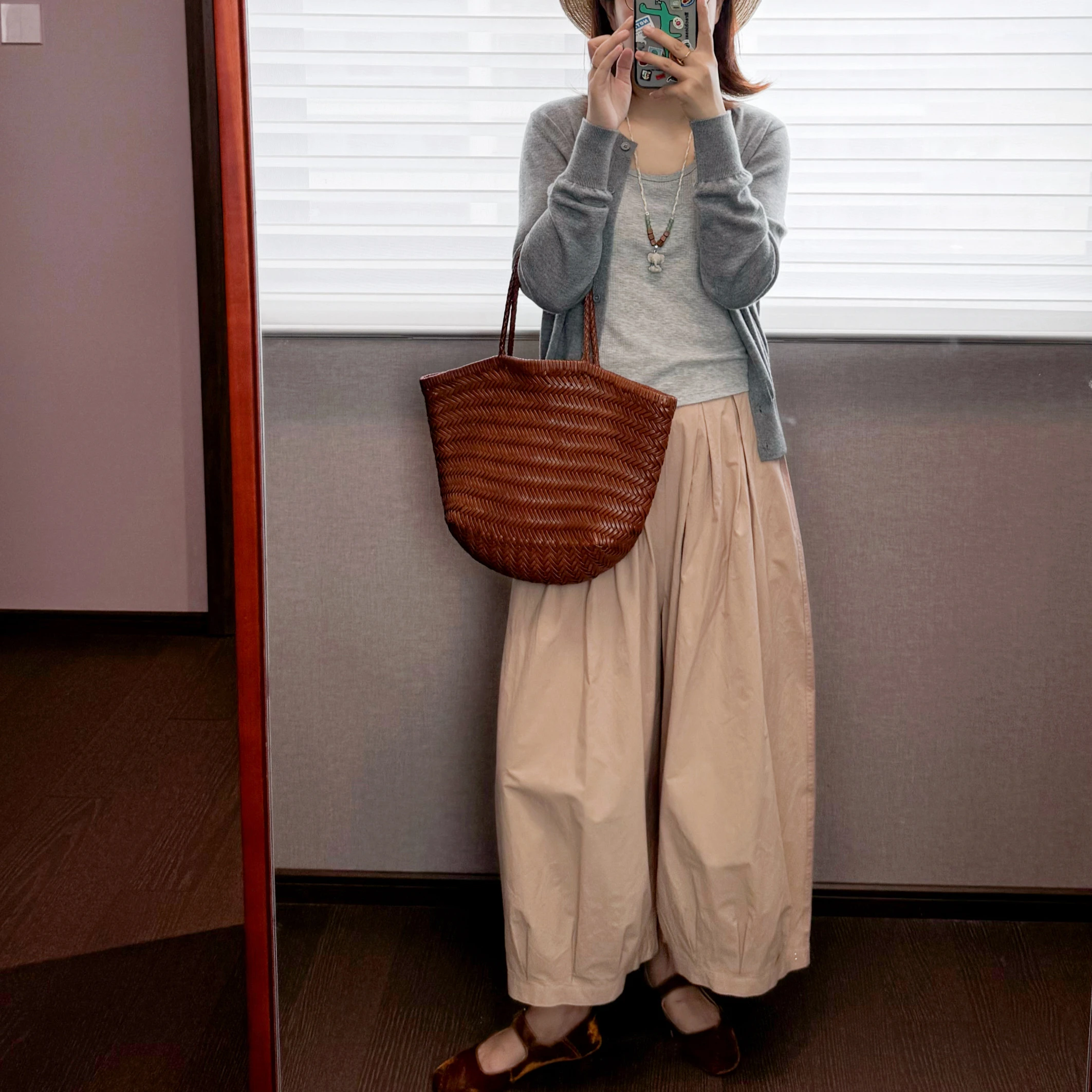 

Pink Cotton Loose Lantern Pants Women's Casual High Waist Nine Points Commute Sle Asymmetric Design Summer Collection