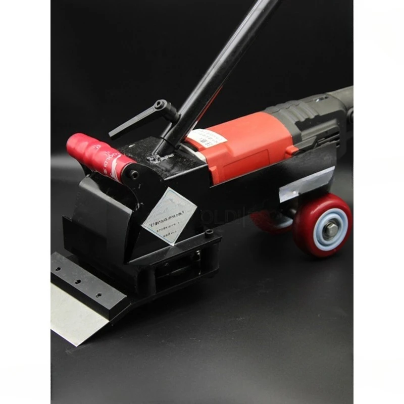 Clean up, remove, stand-up shovel machine old plastic site, remove and transform