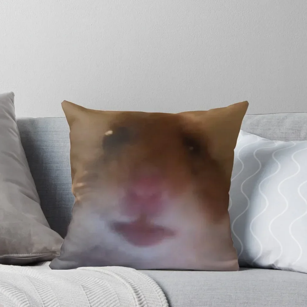 Staring Hamster meme Throw Pillow Sofa Cushion Pillow Cases luxury home accessories Decorative Cushions For Luxury Sofa Pillow