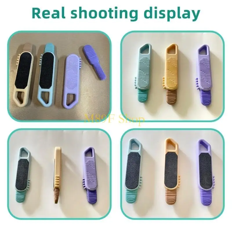 M89F Silicone Foot Scrubber Brush For Deeply Toe Cleaning And Callus Removal With Ergonomic Handle Practical Friendly Dead Tool