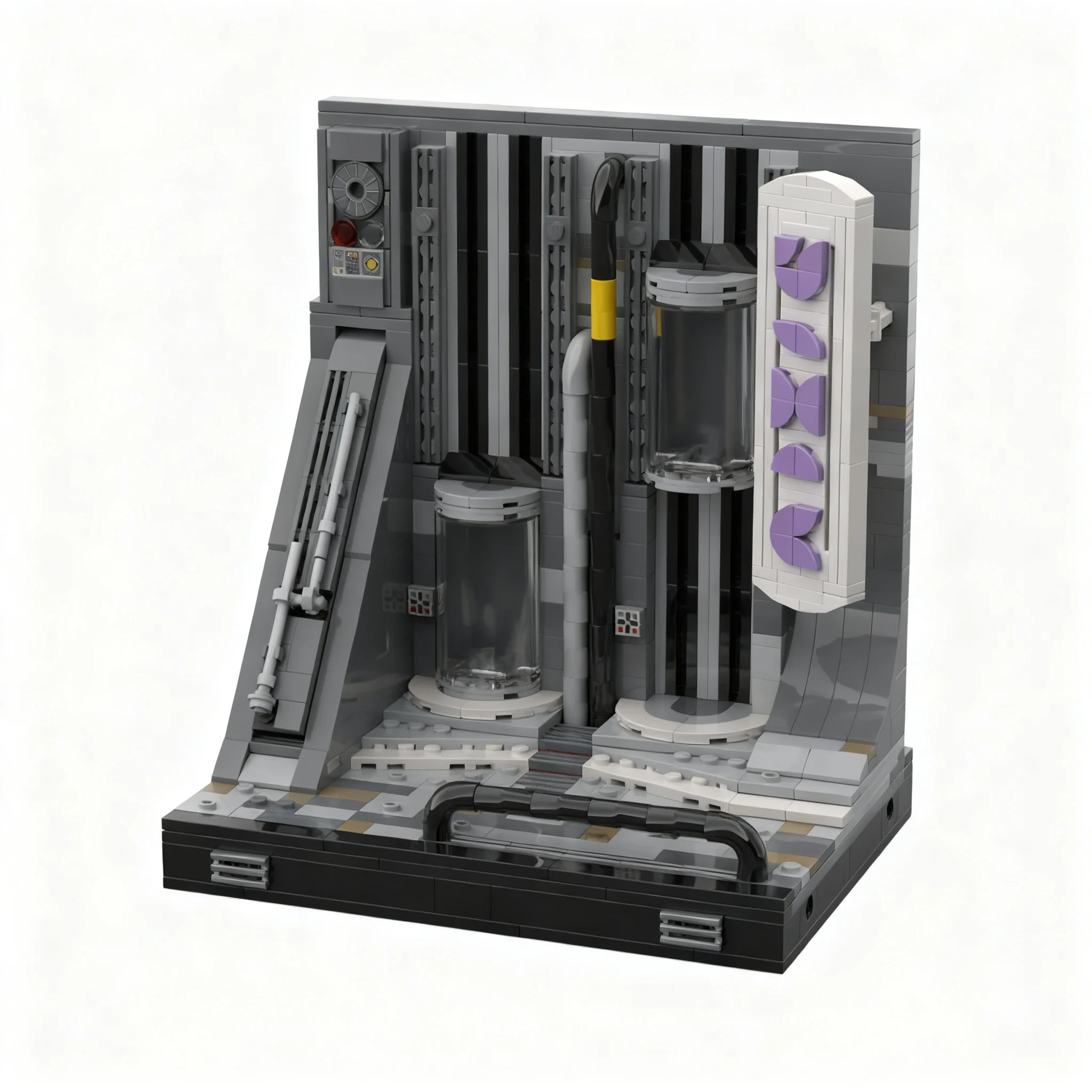 619pcs MOC Star Battle Modular Coruscant Part 2 Central Elevators Model Building Blocks Construction Education Creative Idea