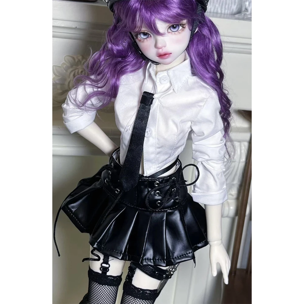 D06-P26 children handmade toy 1/3 1/4 doll BJD/DD doll's clothes spicy girl leather strip short skirt 1pcs