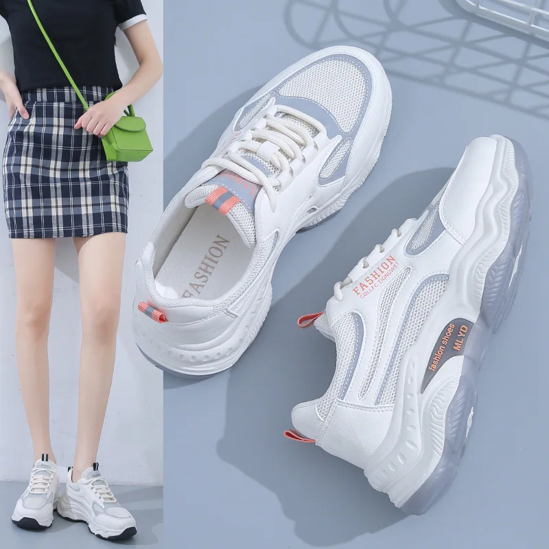 

Women's Shoes 2022 New Fashion Sneakers Student Sports Shoes Breathable Woman Casual Running Ladies Platform Shoes Promotion