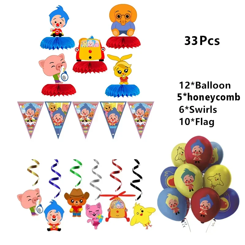 Cartoon-Anime-Kuchendekoration, Themen-Cupcake-Flaggen, Waben-Spiral-Wirbel-Zubehör für Geburtstagsfeier, Geschenk-Komplettset – Detail 8
