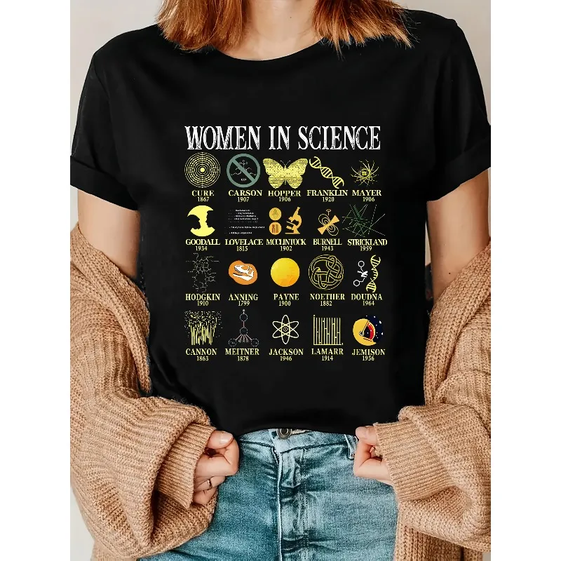 Science Enthusiast, Women's T-shirt, Fun Science Apparel, Street Fashion, Round Neck, Soft