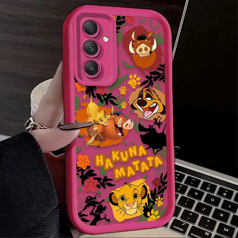 Cartoon Disney Lion King Telefoon Case Voor Samsung Galaxy A14 A15 5G S21 S22 S23 S24 5G FE Plus Ultra A25 A35 A52 A53 A54 A55 5G