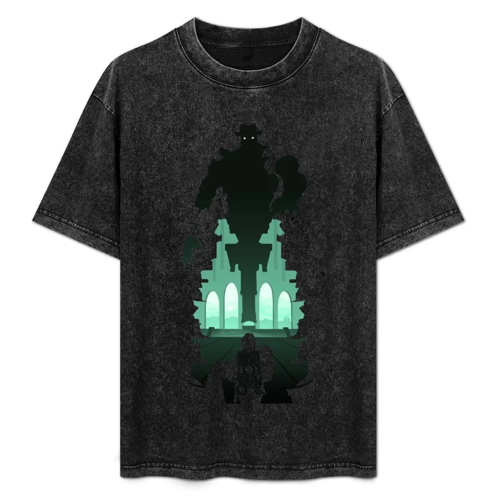 

Shadow of the Colossus - Malus silhouette T-Shirt Relaxed Casual Short Sleeve Tee