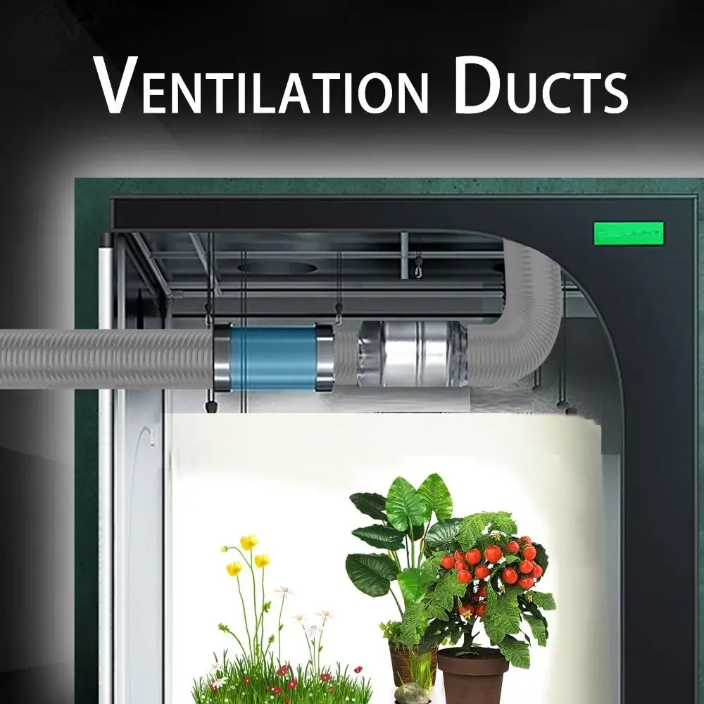 Manguera de ventilación para secadora profesional de 4 pulgadas, color gris, con 2 abrazaderas de acero inoxidable, conducto de aire, ventilación de tubo de escape Flexible y resistente