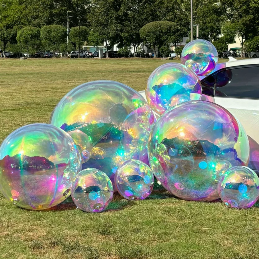 

6 mirror ball set dress up durable floating ball gold and silver and dazzling color suitable for disco party wedding event decor