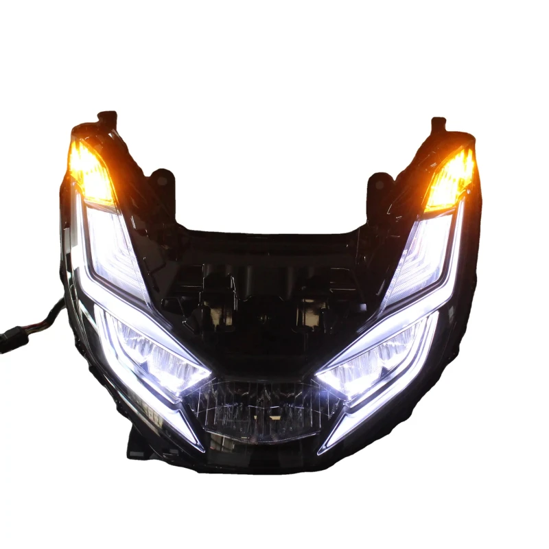Motorbike Led Dynamic Turn Signal Headlight Projector Lamp For Honda Pcx150 125 Pcx160 Motorcycle Accessories Spare Parts