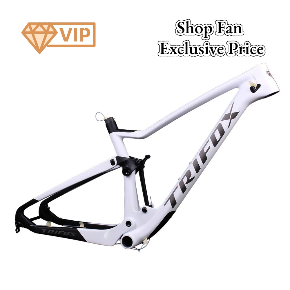 

TRIFOX 29er Full Suspension T1000 Full Carbon Fiber MTB Frame MFM100 Thru Axle Internal Cable Routing XC Mountain Bike Frameset